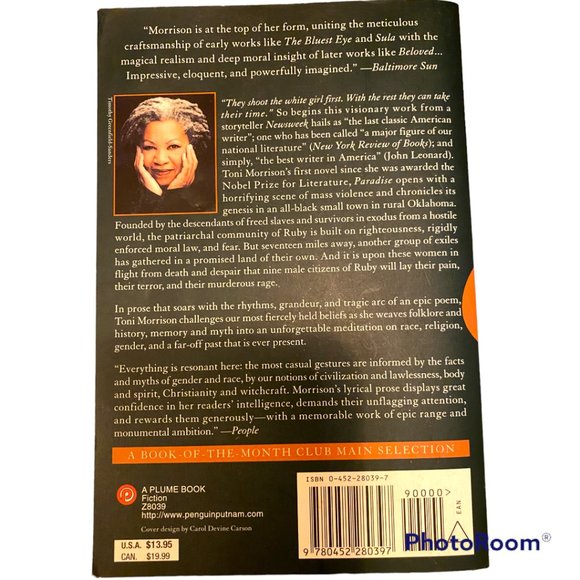 Books - 5/$25 -- Paradise by Toni Morrison, Oprah's Book Club, Paperback - Picture 2 of 2